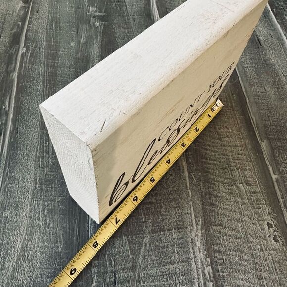 Count Your Blessings Solid Wood Block Decor Sign - Picture 2 of 3